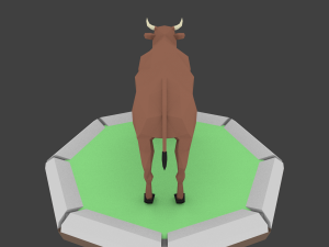 low poly bull 3D 模型