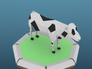 low poly cow 3D Модель