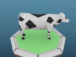 low poly cow 3D Модель