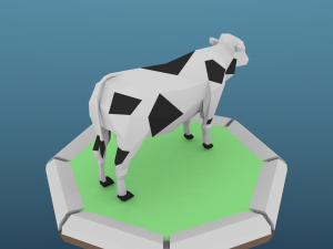 low poly cow 3D Модель