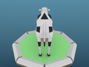 low poly cow 3D Модель