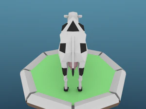 low poly cow 3D Model