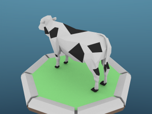 low poly cow 3D Модель
