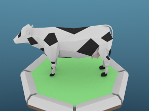 low poly cow 3D Модель
