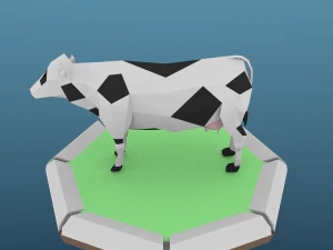 low poly cow 3D Model
