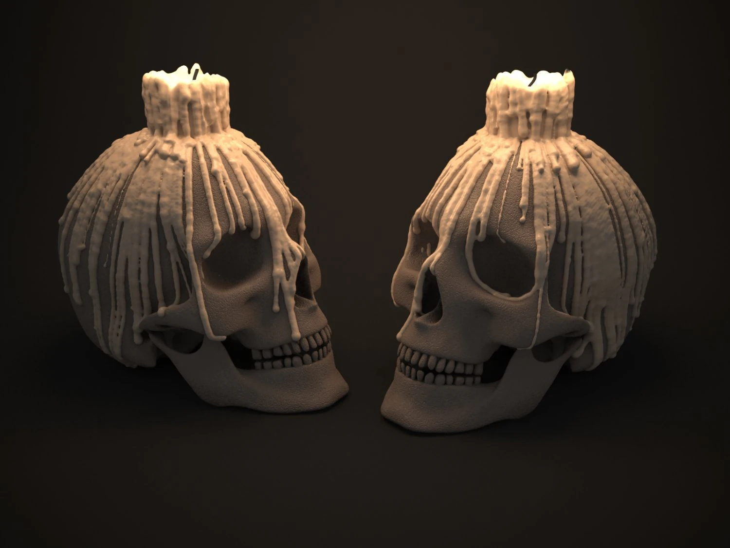 skull candle 3D Model .c4d .max .obj .3ds .fbx .stl .blend 