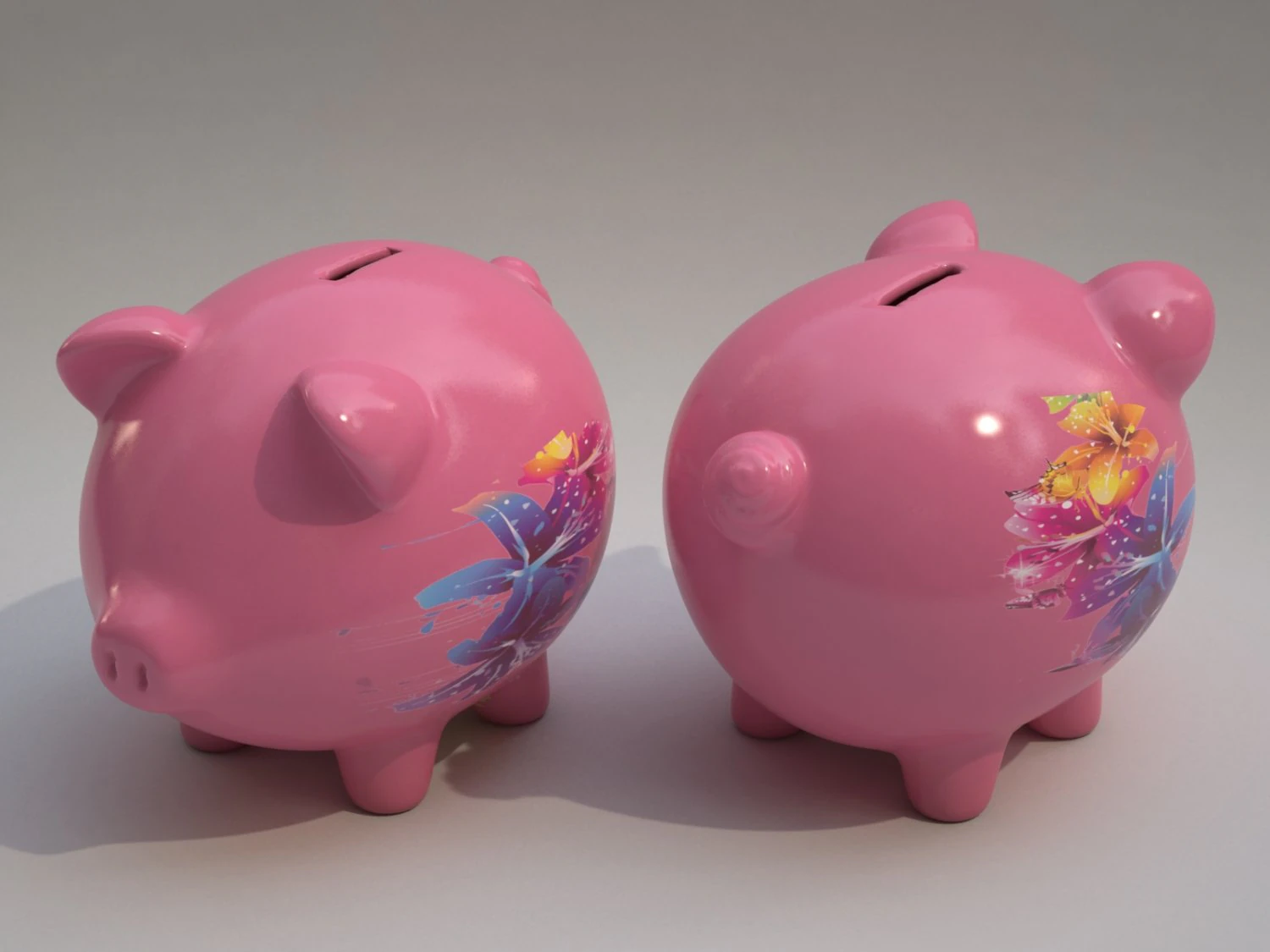 piggy bank 3D Model .c4d .max .obj .3ds .fbx .stl .blend 