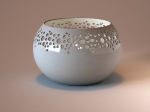 ceramic candle holder 3 3D Model