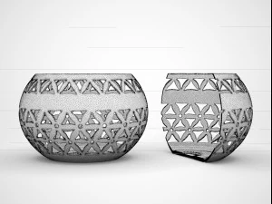 ceramic candle holder 4 3D Model