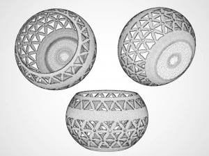 ceramic candle holder 4 3D Model