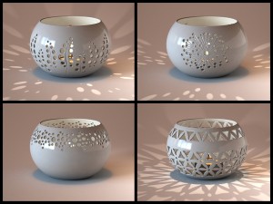 ceramic candle holder pack 3Dモデル