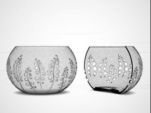 ceramic candle holder pack Modèle 3D