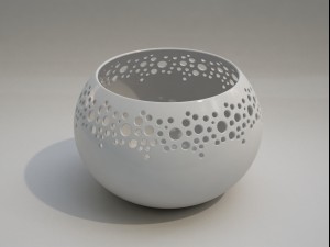 ceramic candle holder pack Modèle 3D