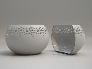 ceramic candle holder pack Modèle 3D