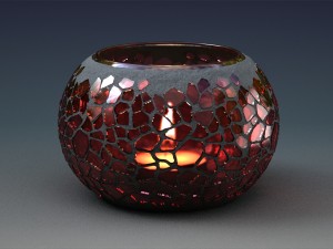 mosaic glass candle holder Modelo 3D