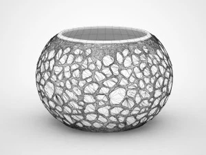 mosaic glass candle holder 3D Model