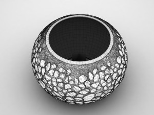 mosaic glass candle holder Modelo 3D