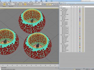 mosaic glass candle holder Modelo 3D