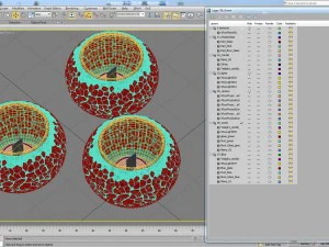 mosaic glass candle holder 3D Model