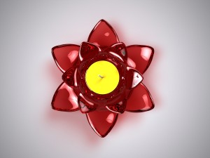 lotus glass candle holder Modello 3D