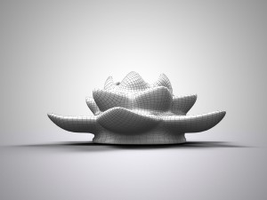 lotus glass candle holder Modello 3D