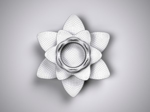 lotus glass candle holder Modello 3D