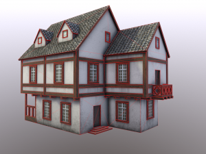 half-timbered house 3D मॉडल