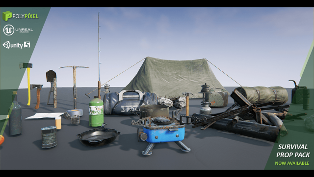 survival prop pack Modelo 3D .c4d .max .obj .3ds .fbx .stl .blend 
