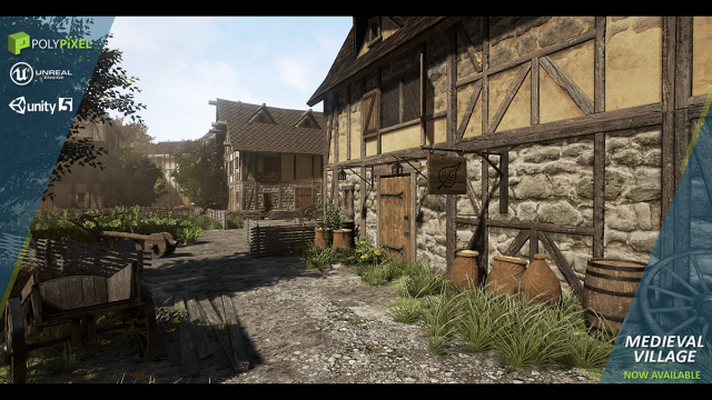medieval village Modelo 3D .c4d .max .obj .3ds .fbx .stl .blend 