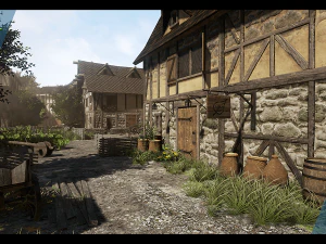 pueblo medieval Modelo 3D