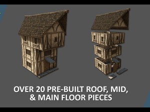 medieval village Modelo 3D
