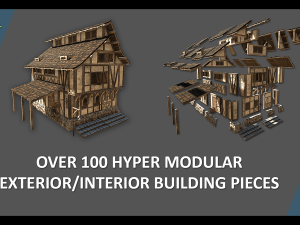 medieval village Modelo 3D