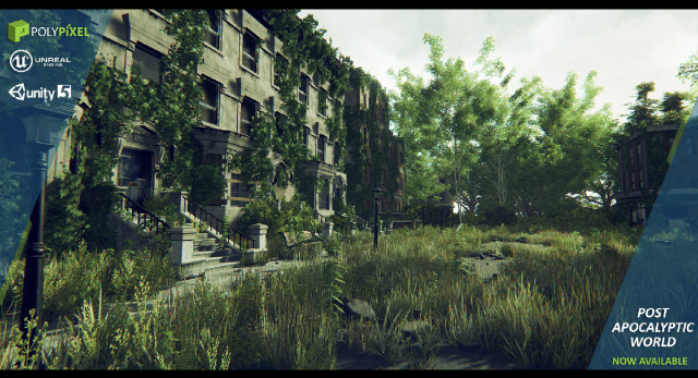 post apocalyptic world 3D Model .c4d .max .obj .3ds .fbx .stl .blend 