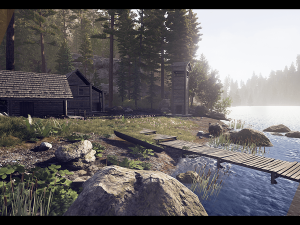 lakeside cabin Modèle 3D