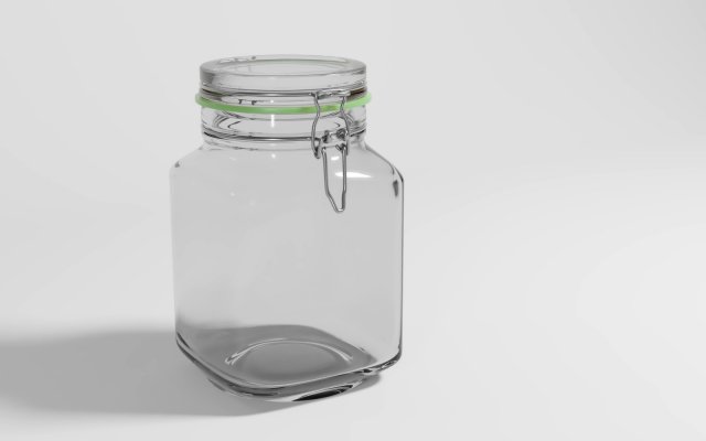 glass jar 3D Model .c4d .max .obj .3ds .fbx .stl .blend 