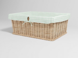 wicker basket 3D मॉडल