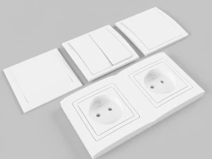 вимикачі та розетки 3D Модель