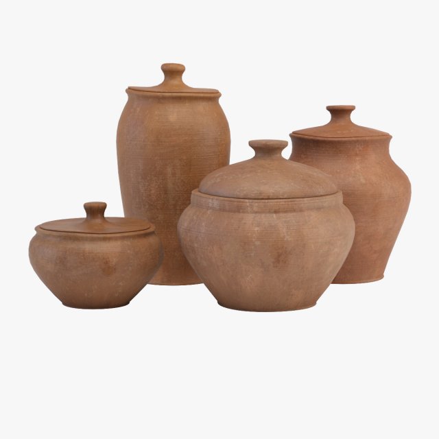 tableware clay 3D मॉडल .c4d .max .obj .3ds .fbx .stl .blend 