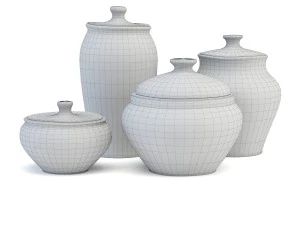 tableware clay 3D Model