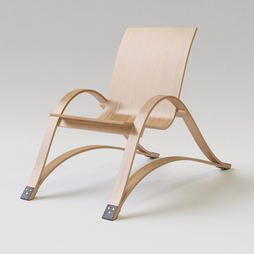 bow spring chair 3D Model .c4d .max .obj .3ds .fbx .stl .blend 