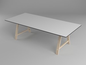 t1 table with fix tabletop brand andersen-furniture 3D मॉडल