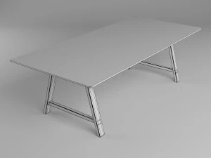 t1 table with fix tabletop brand andersen-furniture 3D Model