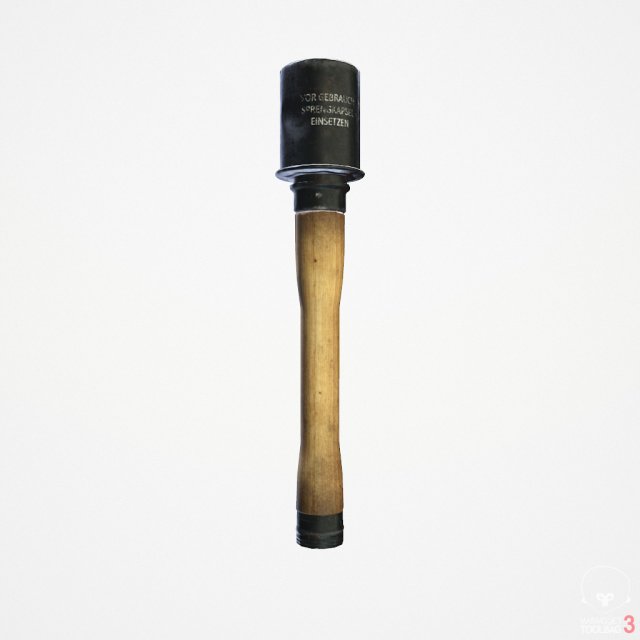 grenade m24 3D Model .c4d .max .obj .3ds .fbx .stl .blend 