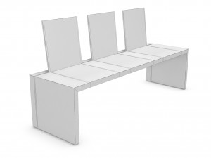wooden bench Modello 3D
