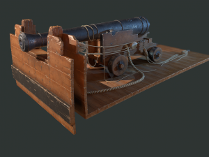 ship cannon 3D Model