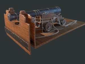 ship cannon 3D Model