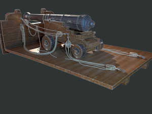 ship cannon 3D Model
