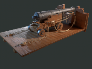 ship cannon 3D Model