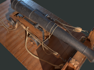 ship cannon 3D Model