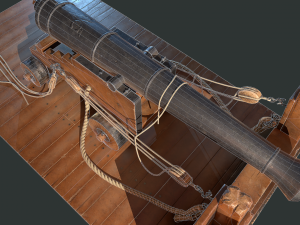 ship cannon 3D Model